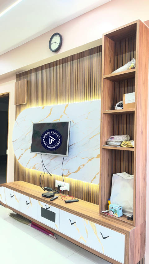 PVC TV Unit design 6 - Shree Krushn PVC Furniture, Nava Naroda, Ahmedabad
