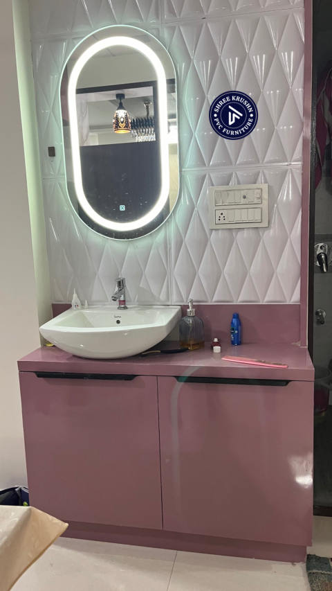 PVC Washbasin Cabinet design 7 - Shree Krushn PVC Furniture, Nava Naroda, Ahmedabad